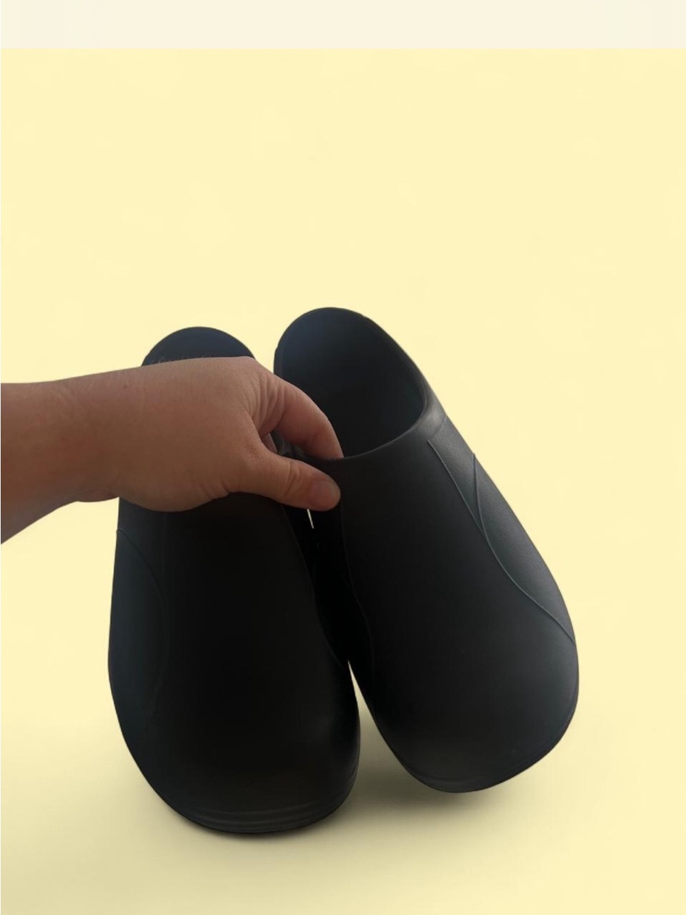 Men's Black Slip-On Clogs - Minimal Comfort